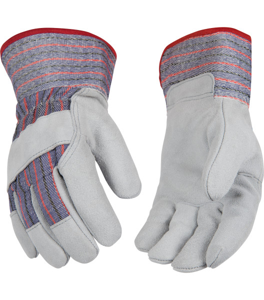 Economy Suede Cowhide Palm with Safety Cuff, Striped, large