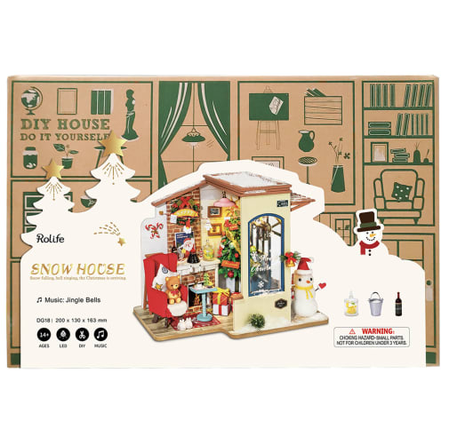 Snow House with Music Movement (DIY Miniature House)
