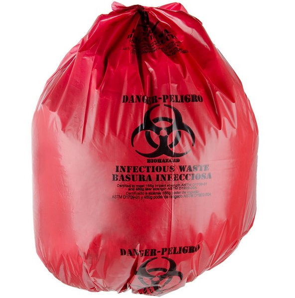 Biohazard Waste Bag Bio-Bag Biohazard Symbol / Danger / Infectious Waste Red MK 236717