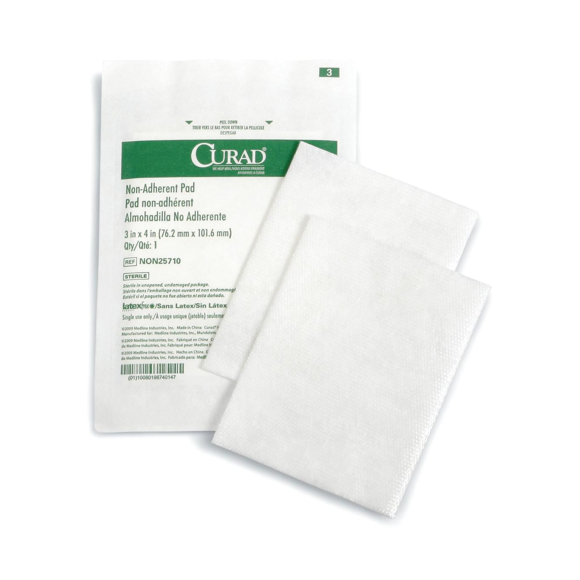 Curad Sterile Nonadherent Pad, 3 x 4 Inch MK 475332