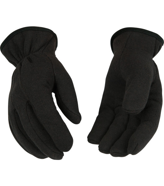 Lined 9 oz Brown Jersey, Brown, large