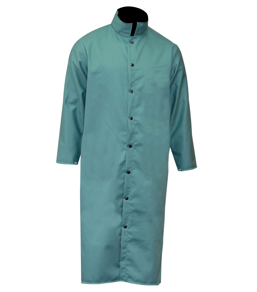50" Coat: 11 oz. Green FR Cotton, , large image number 0