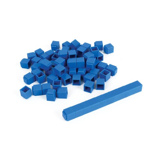 Interlocking Base Ten Blocks-Blue 100 Unit Cube