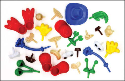 Modeling Dough and Clay Body Parts Accessories
