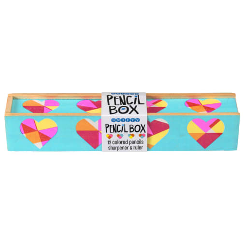 Quilted Heart Riso Pencil Box