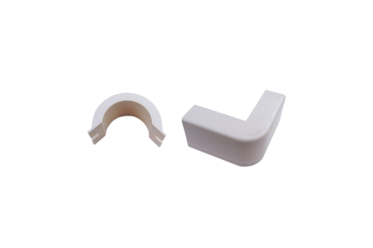 3/4 inch Surface Mount Cable Raceway, Outside Elbow, White 3/4 inch Surface Mount Cable Raceway, Outside Elbow, White