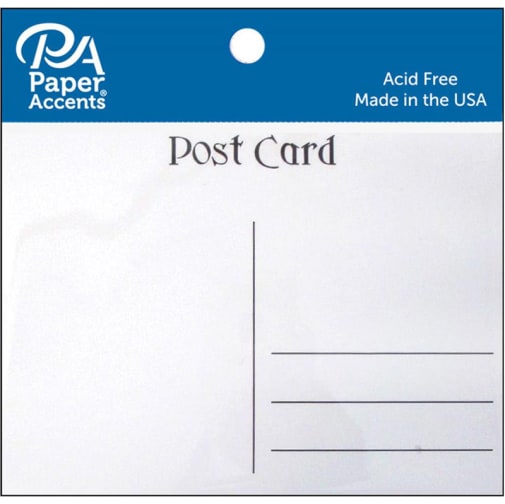 Paper Accents Post Cards - 4 1/4 x5 1/2 (white -25 pieces)