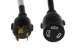 AC Power Cord, L6-30P to L6-30R, 10AWG, 15ft, Black