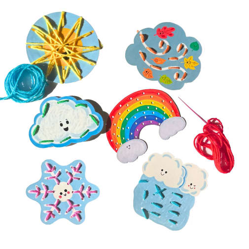 Take-Home Weather Lacing Cards