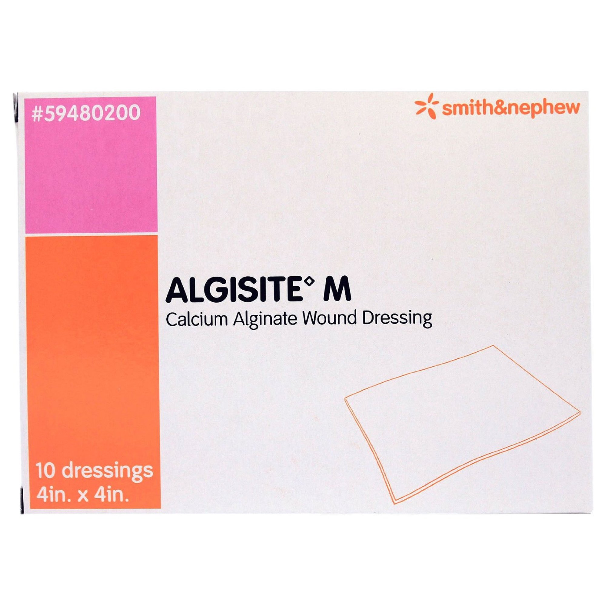 AlgiSite M Alginate Dressing, 4 x 4 Inch MK 372316