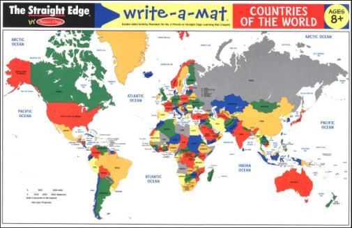 Countries of the World Write-a-Mat