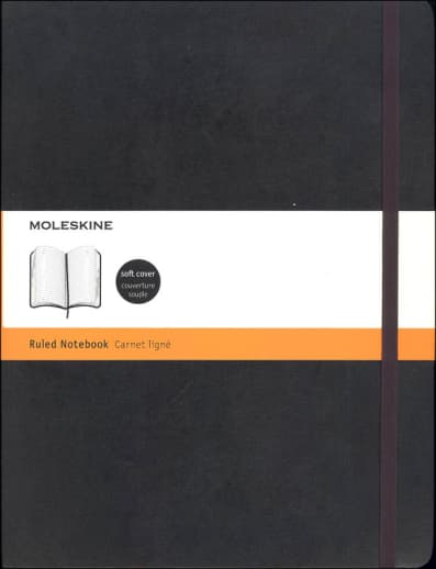 Classic Black Softcover X-Large Notebook - Ruled