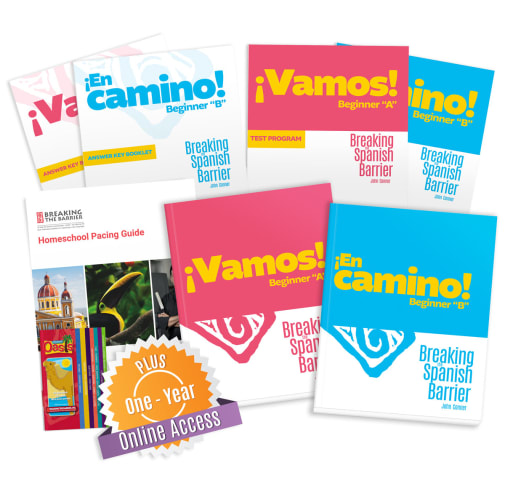 Breaking the Spanish Barrier 1A-1B Two-Year Homeschool Package