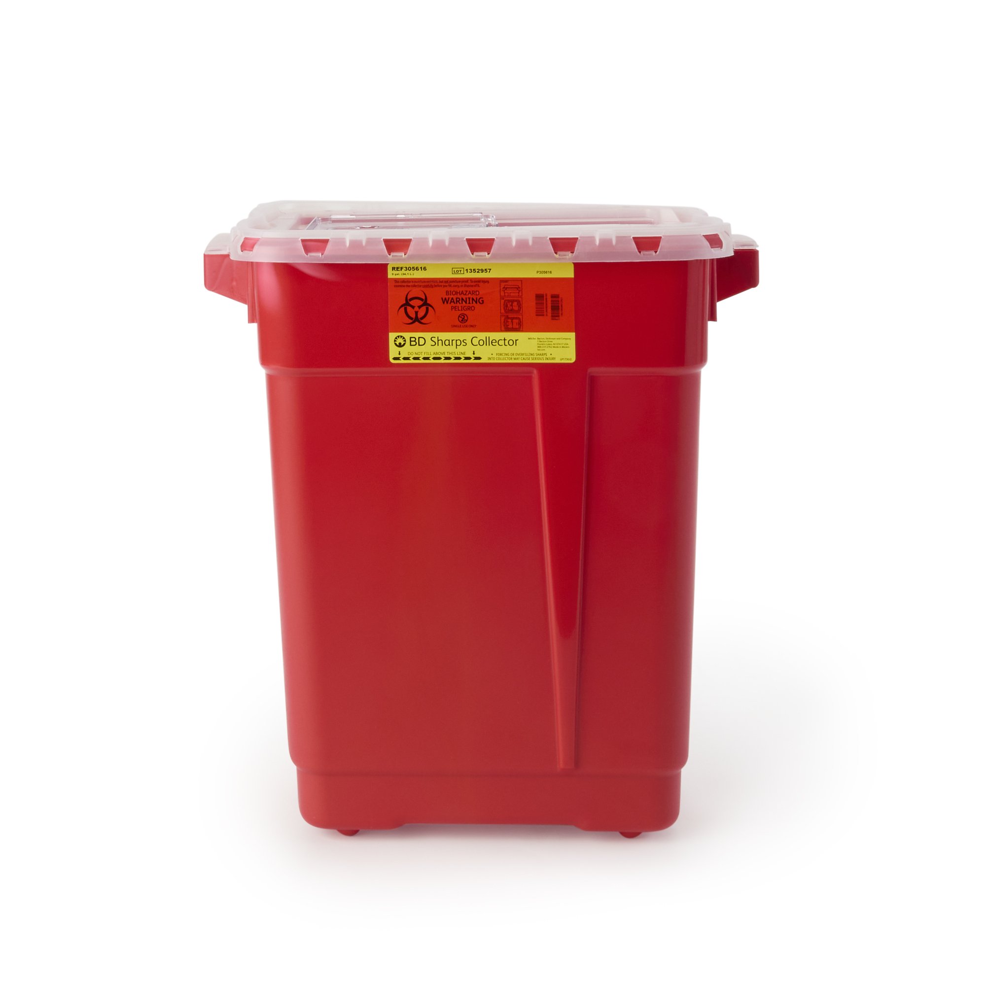 BD Multi-purpose Sharps Container, 9 Gallon, 18-1/2 x 17-3/4 x 11-3/4 Inch MK 451009
