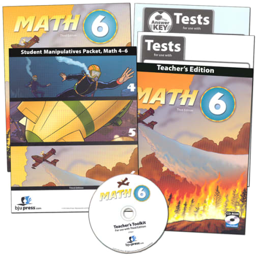 BJU Press Math 6 Home School Kit 3rd Edition