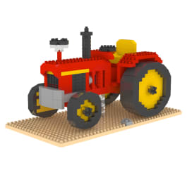 Tractor Using Blocks Mini Building Blocks: Tractor (443 pieces)