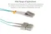 3M LC-SC OM4 40G 50/125 Multimode Duplex UPC Fiber Patch Cable, Aqua