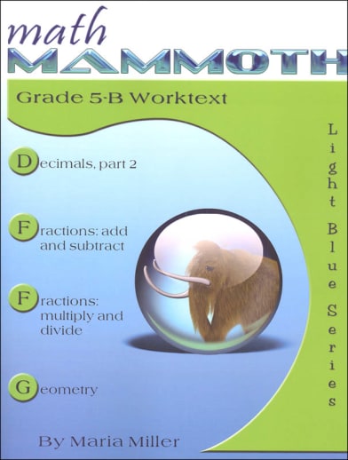 Math Mammoth Grade 5-B Worktext (2020 Edition, Full Color)