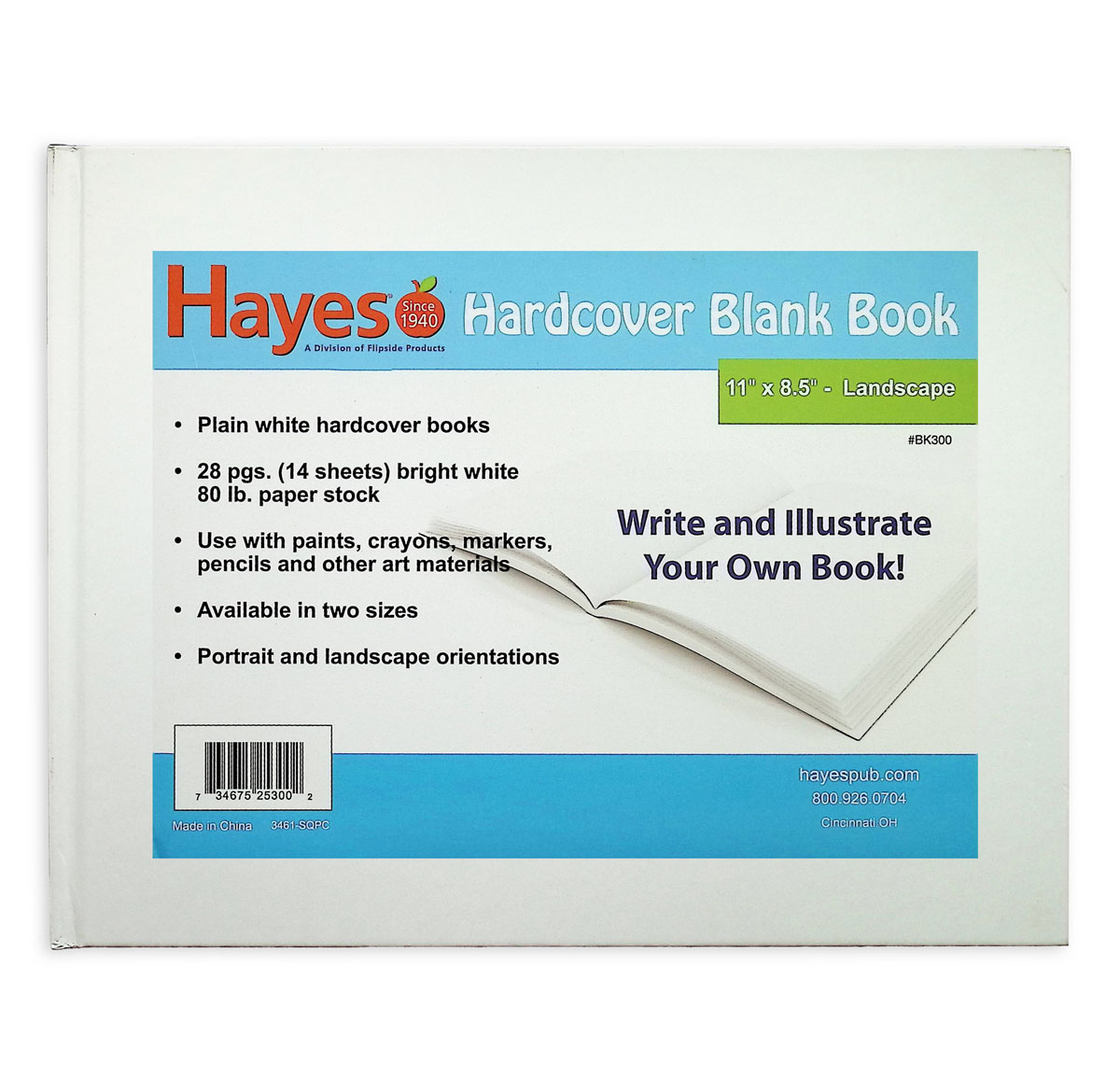 White Blank Books for Kids to Write Stories Unlined Sketch Book Paper