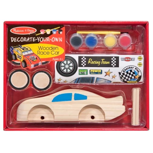 Melissa & Doug Decorate-Your-Own Wooden Race Car - Large