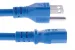 AC power cord, 5-15p to C13, 14 AWG, 2ft, Blue