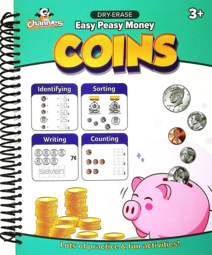 Easy Peasy Dry Erase Money Book: Coins