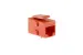 Cat6 RJ45 Inline Coupler Type Keystone Jack, Orange
