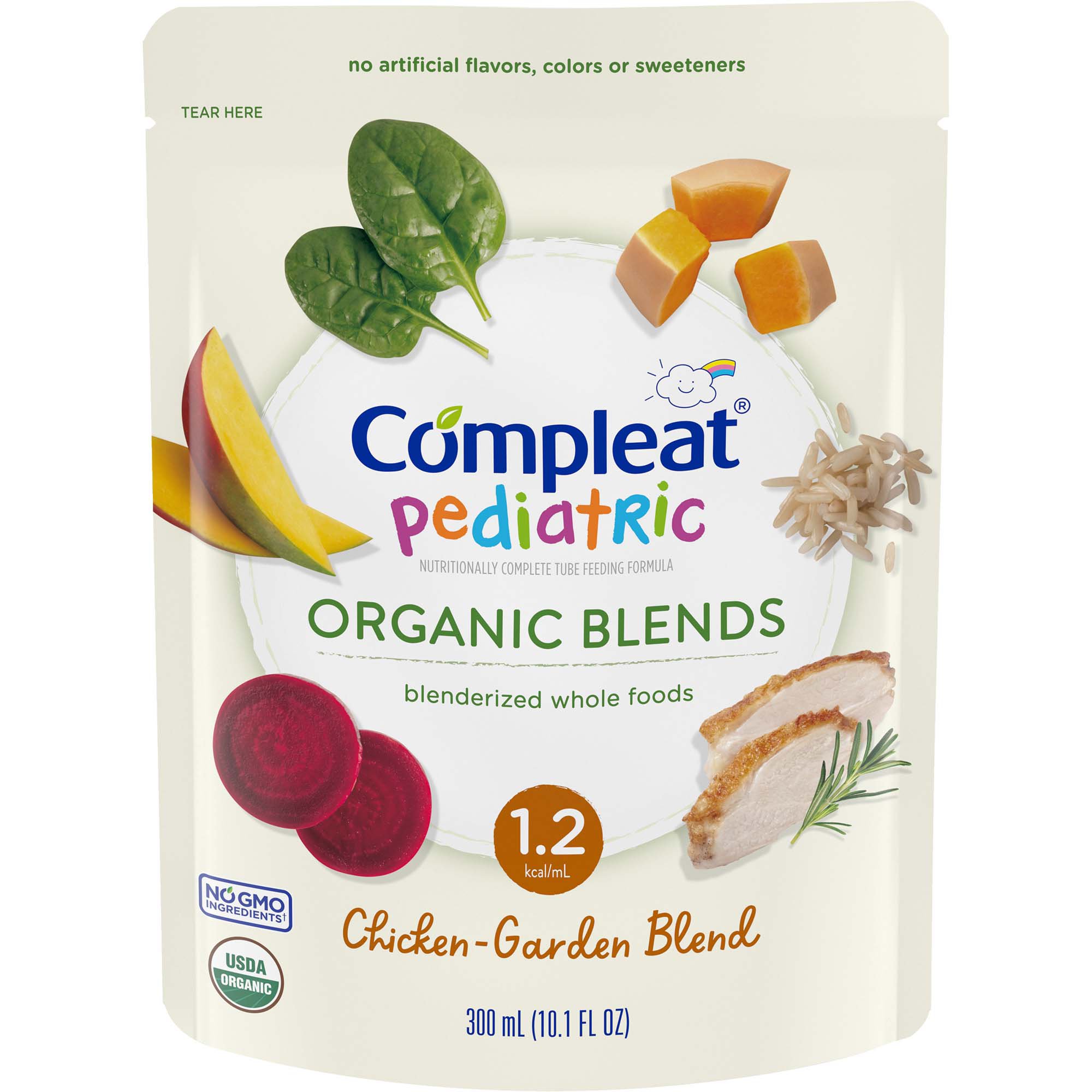 Compleat Pediatric Organic Blends Tube Feeding Formula, Chicken-Garden, Non-GMO MK 1092421