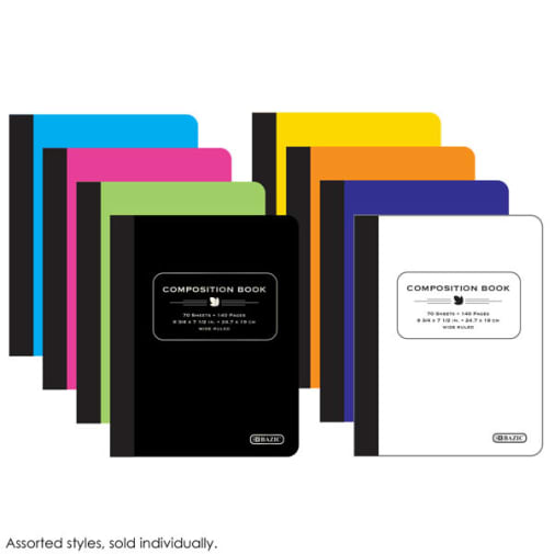 Composition Book Poly Cover Wide Ruled