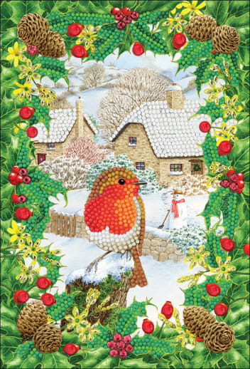 Crystal Art Notebook Kit - Robin Foliage