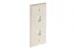 Keystone Wall Plate, 2 Port, Beige / Ivory