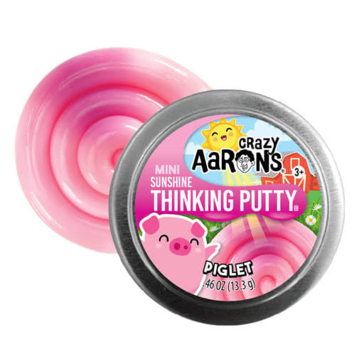 Crazy Aaron's Piglet Mini Sunshine Thinking Putty 2" Tin