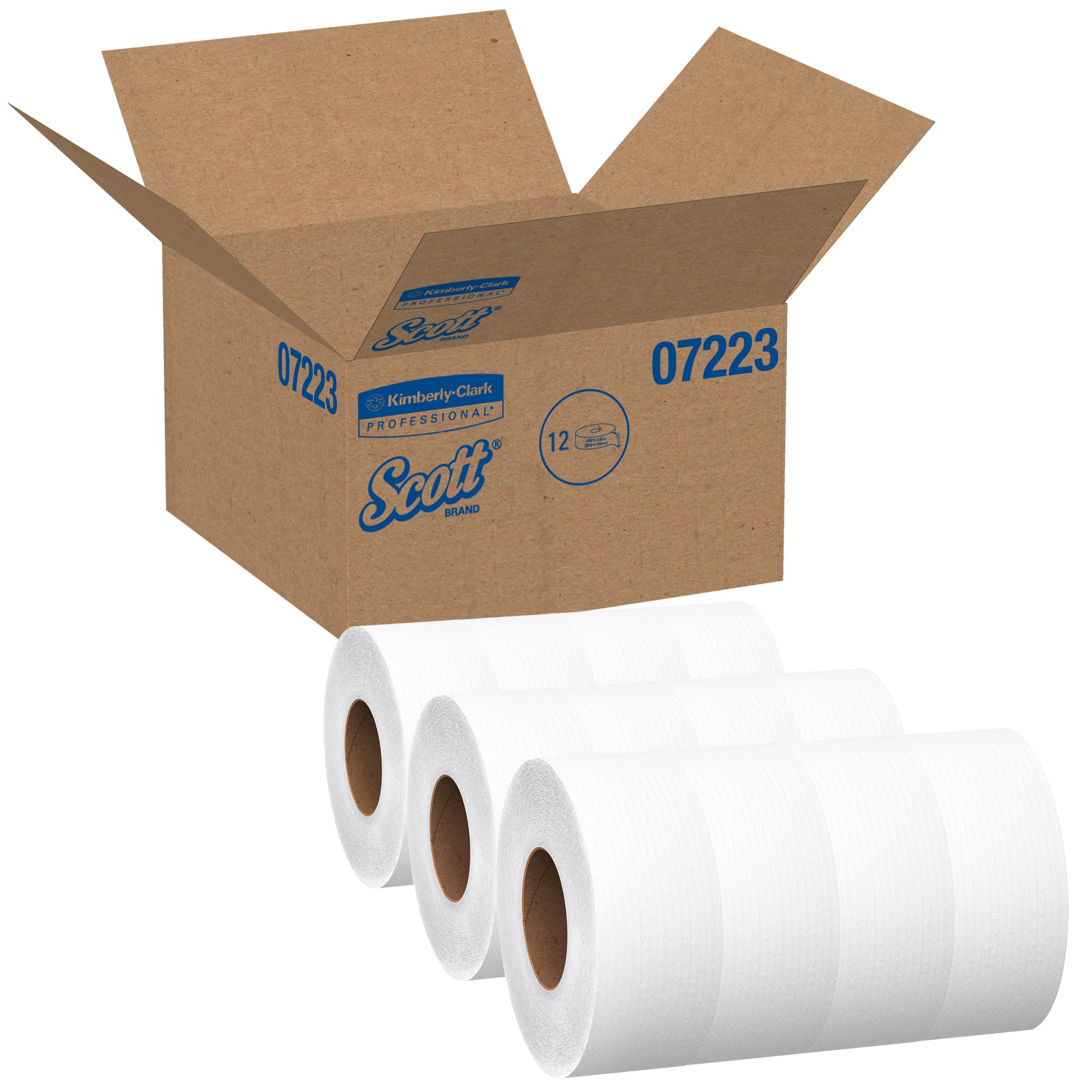 Toilet Tissue Scott Essential JRT White 1-Ply Jumbo Size Cored Roll Continuous Sheet 3-11/20 Inch X 2000 Foot MK 449757
