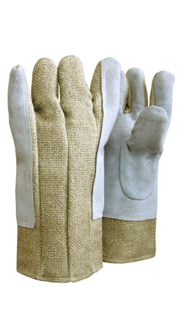 14" High Heat Five Finger Gloves: 35 oz. Zetex® Plus with Full Split
Leather Reinforcement