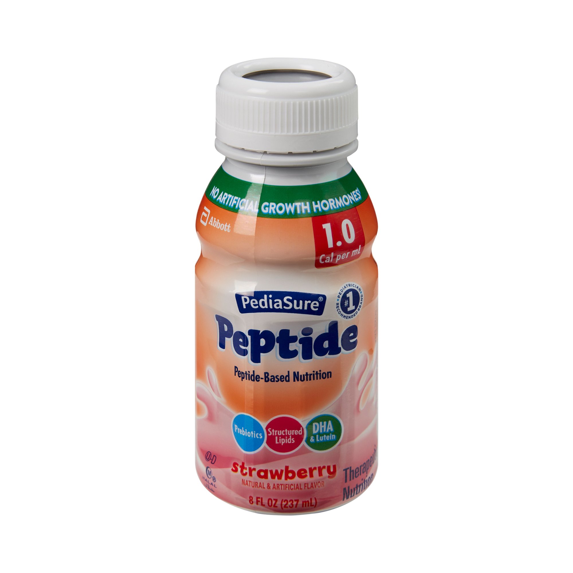 PediaSure Peptide 1.0 Cal Peptide-Based Nutrition, Strawberry, 8-ounce Bottle MK 1143668