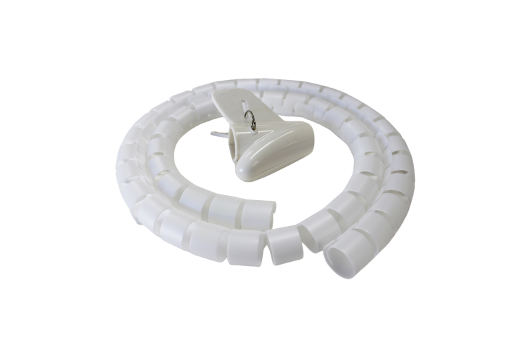 Spiral Cable Zip Wrap White 30mm x 1.5m