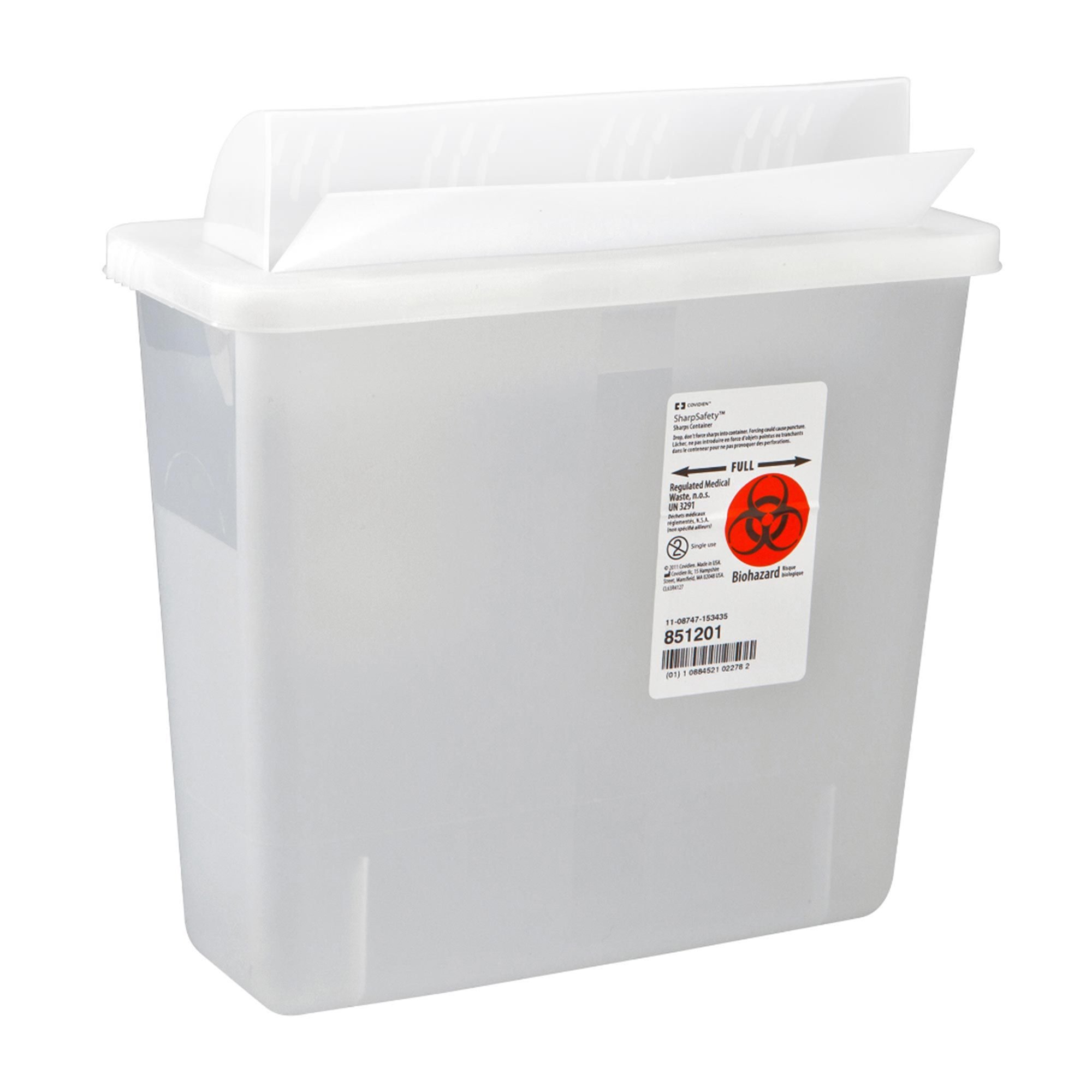 In-Room Multi-purpose Sharps Container, 1-1/4 Gallon, 10.75 x 11 x 4.75 Inch MK 170410