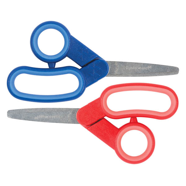 SchoolWorks Softgrip Blunt-tip Kids Scissors 5 - 2 pack (red/blue)