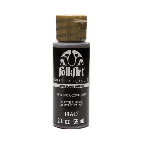 Folkart Color Acrylic Paint Burnt Umber - 2oz