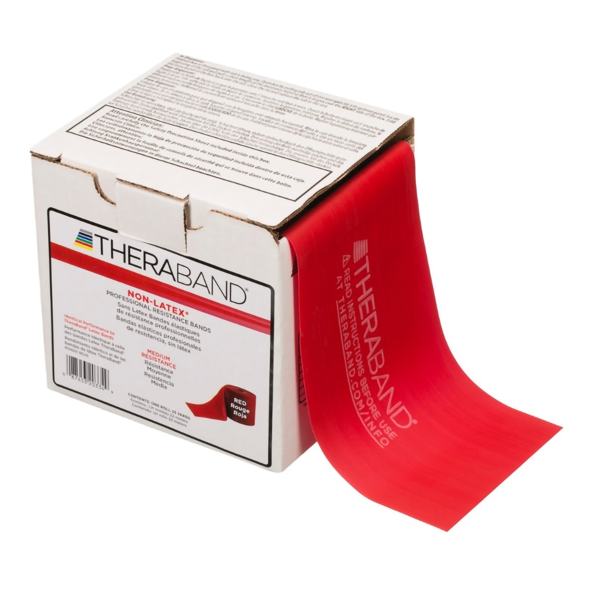 TheraBand Exercise Resistance Band, Red, 4 Inch x 25 Yard, Medium Resistance MK 480032