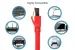 CAT8 Shielded Ethernet Patch Cable, 40Gbps, Snagless, 3 ft, Red