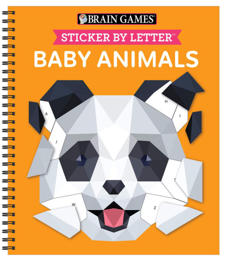 Sticker by Letter: Baby Animals (Brain Games) 52 pages