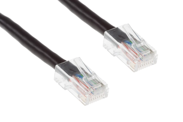 75ft Black Non-Booted CAT6 Ethernet Patch Cable