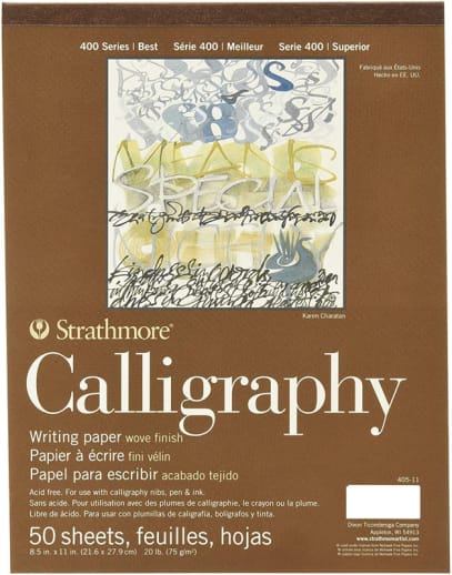 Strathmore Calligraphy White Writing Paper - 400 Series (8.5x11) 50 sheets