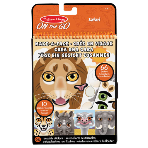 Melissa & Doug Make-a-Face Reusable Sticker Pad - Safari