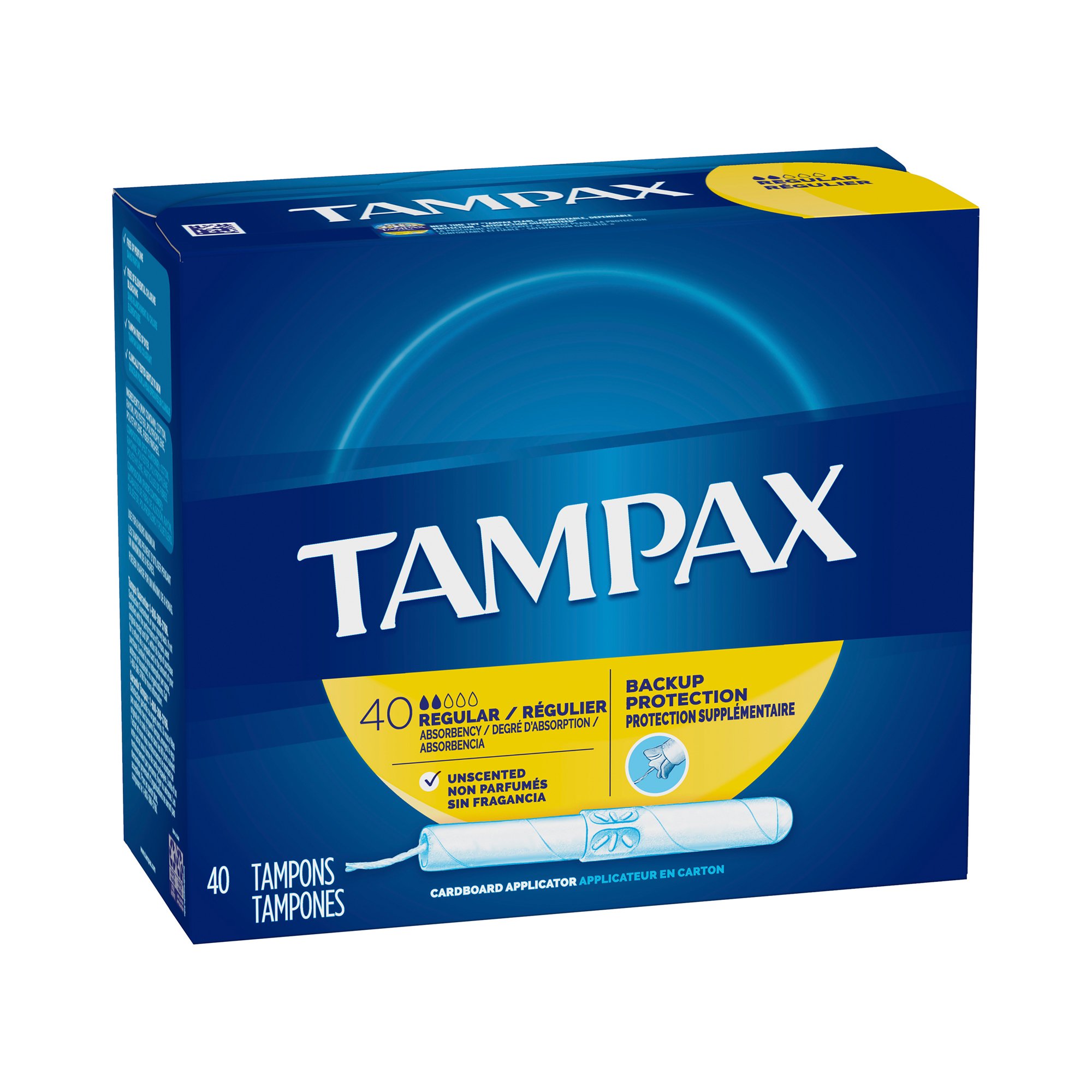 Tampax Regular Absorbency Tampon, 40 per Box MK 783577