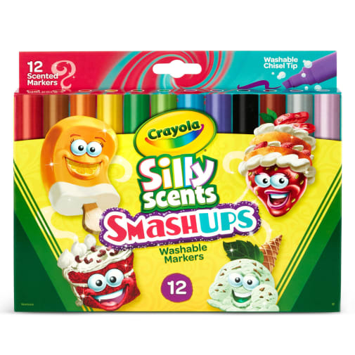 Crayola Silly Scents Smash Ups Wedge Tip Markers (12 count)