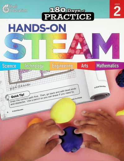 180 Days of Practice: Hands-On STEAM: Grade 2