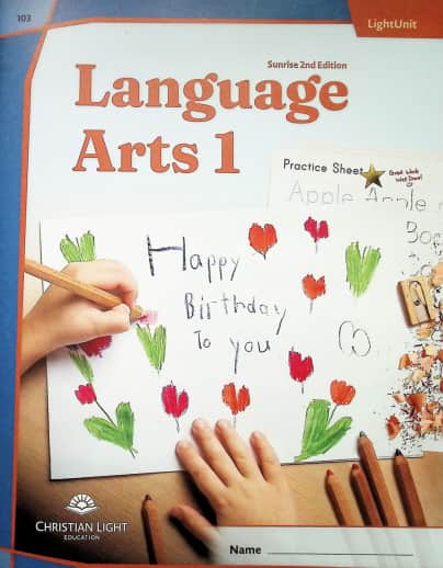 Christian Light Language Arts LightUnit 103 Sunrise 2nd Edition