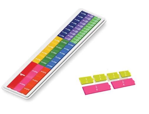 Connecting Mini Fraction Tiles with Tray